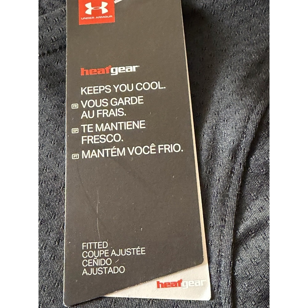 Athleisure Streetwear Under ARMOUR Blk‎ Heatgear S/S Fitted Tee Shirt SM Womens - Picture 3 of 6